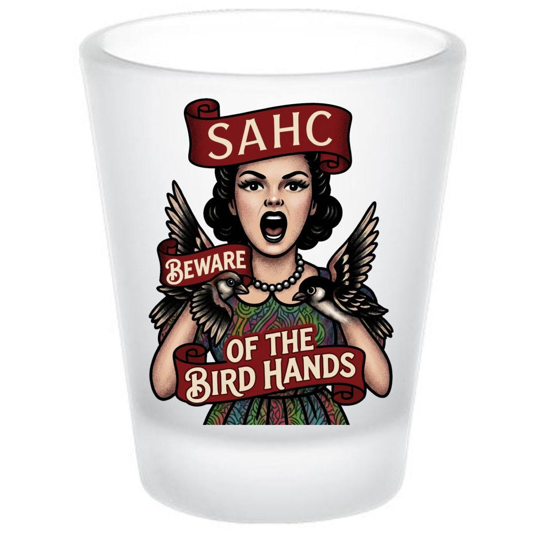 SAHC  Bird Hands Shot Glass