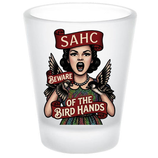 SAHC  Bird Hands Shot Glass